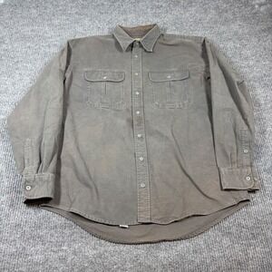 Vintage Cabelas Shirt Men's XL‎ Heavyweight Deerskin Long Sleeve Button Up